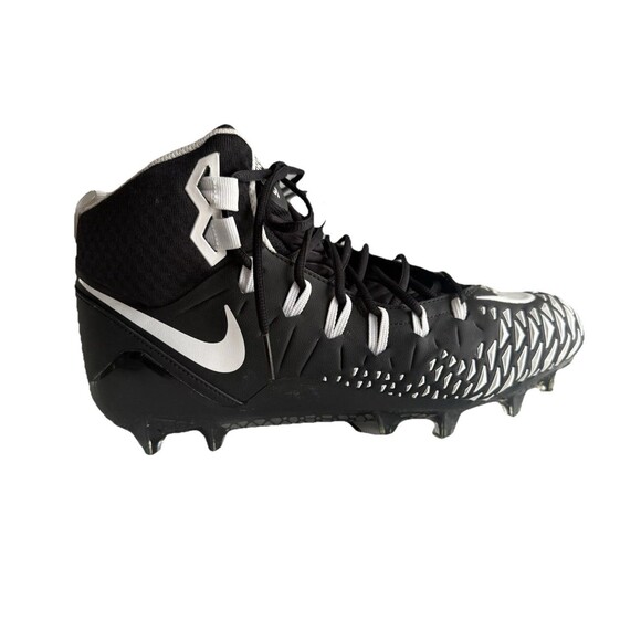 NIKE FORCE SAVAGE PRO FOOTBALL CLEATS BLACK WHITE 880144-012 MEN'S SIZE 14 - Picture 1 of 15